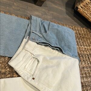 Cello Two-Tone Denim Straight Leg Jean Size 3